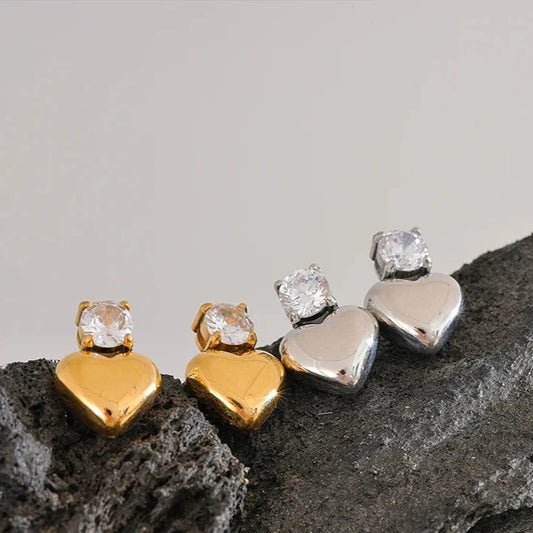 Heart Stud Earrings
