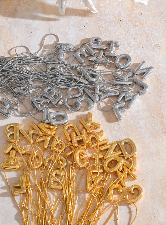 Waterproof Initial Pendant Necklace