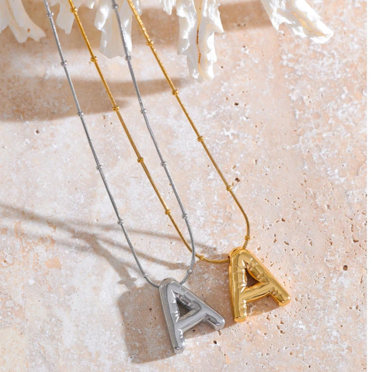 Waterproof Initial Pendant Necklace