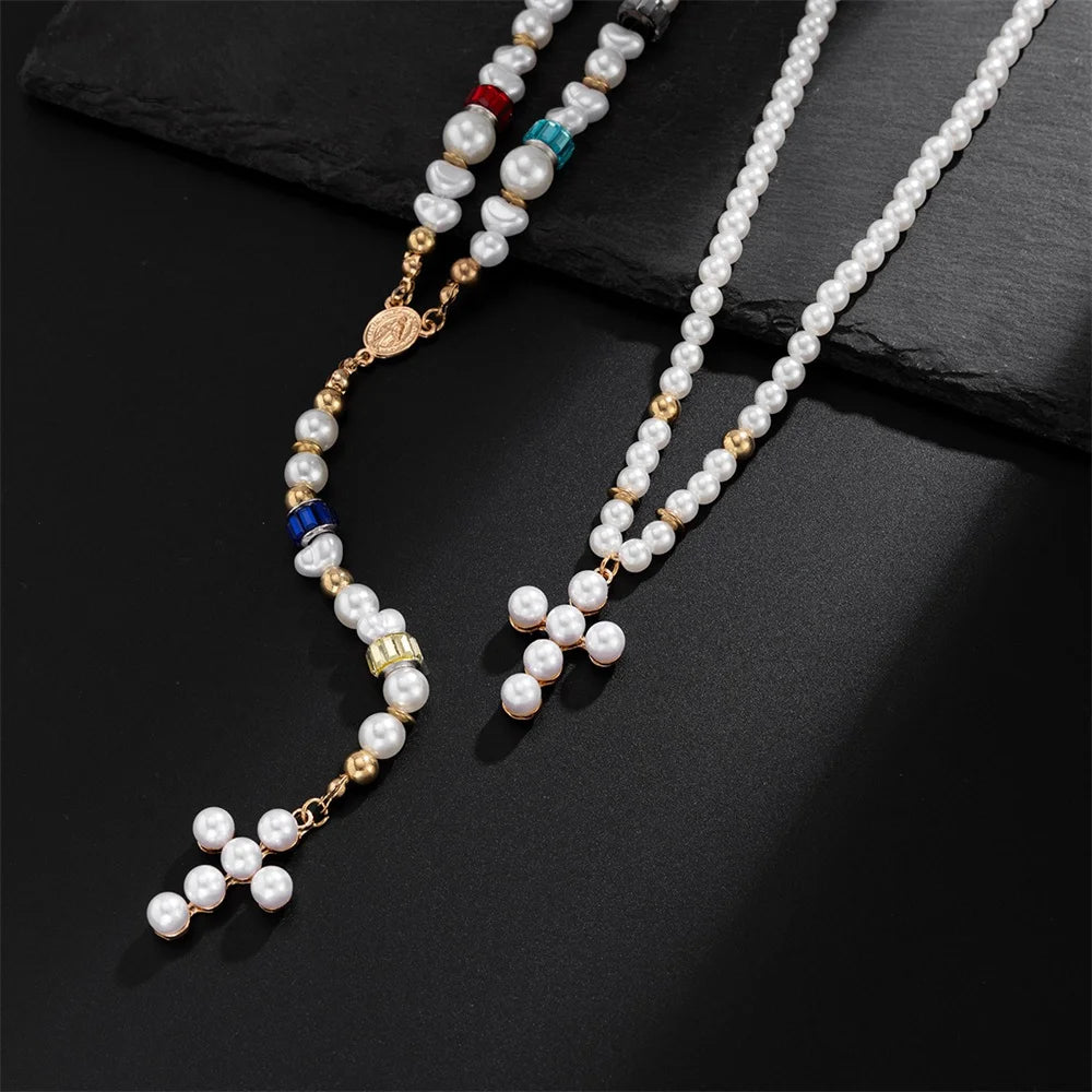 Elegant Pearl Tassel Necklace
