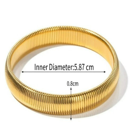 18k Gold Plated Snake Bracelet