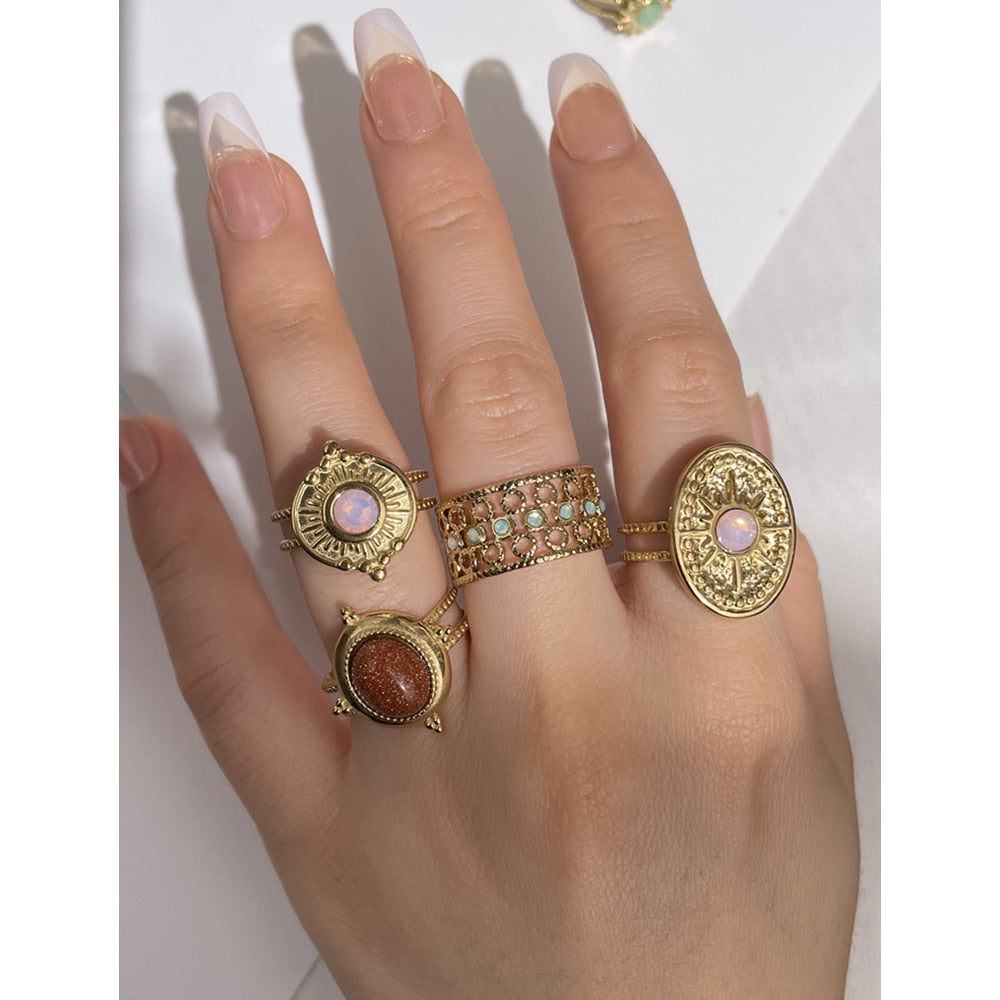 Bohemian Natural Stones Rings