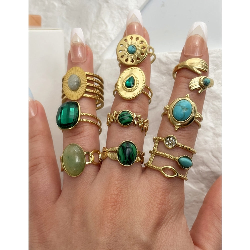 Bohemian Natural Stones Rings