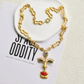 Red Lips Pendant Necklace