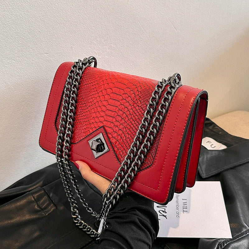 Snake Print Underarm Bag