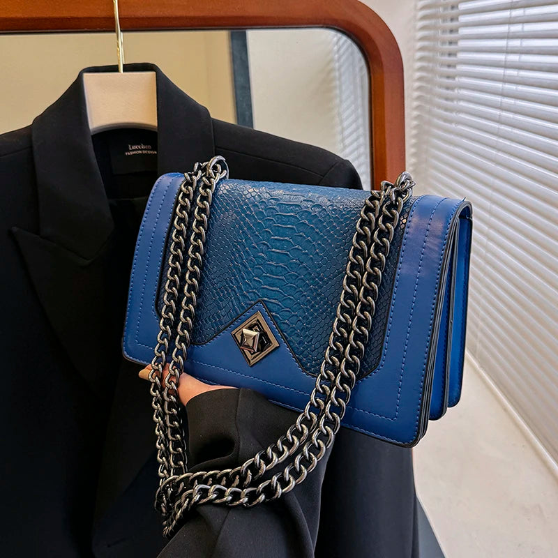 Snake Print Underarm Bag