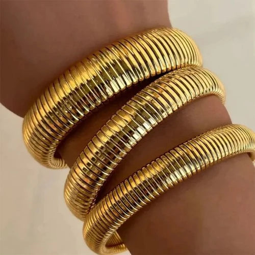 18k Gold Plated Snake Bracelet