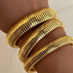 画像をギャラリービューアに読み込む, 18k Gold Plated Snake Bracelet
