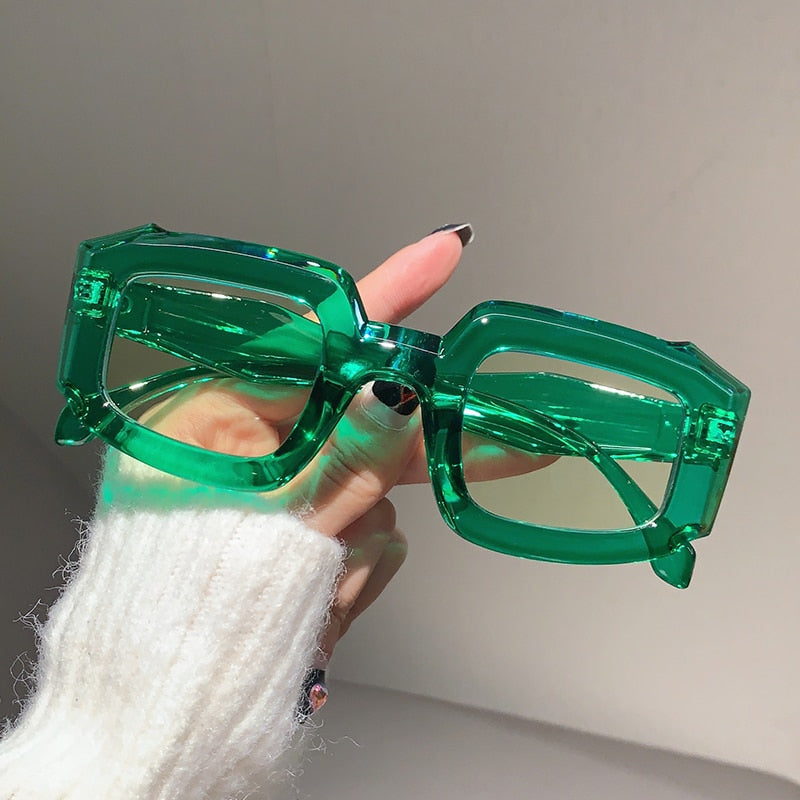 Vintage Thick Square Jelly Sunglasses