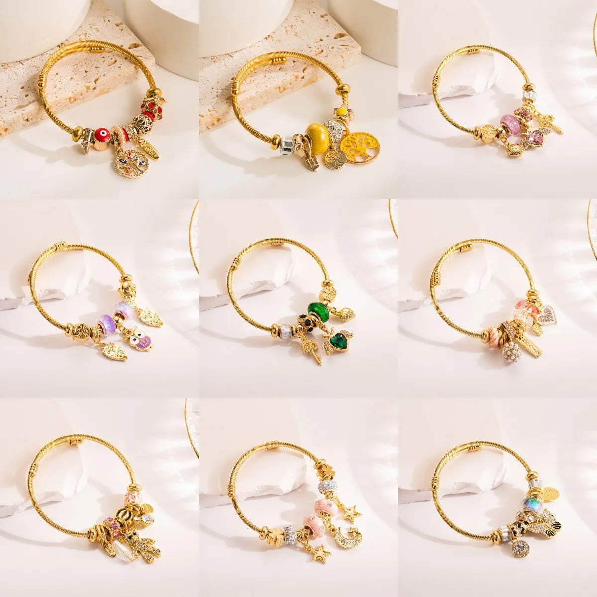 Waterproof Charm Bangles