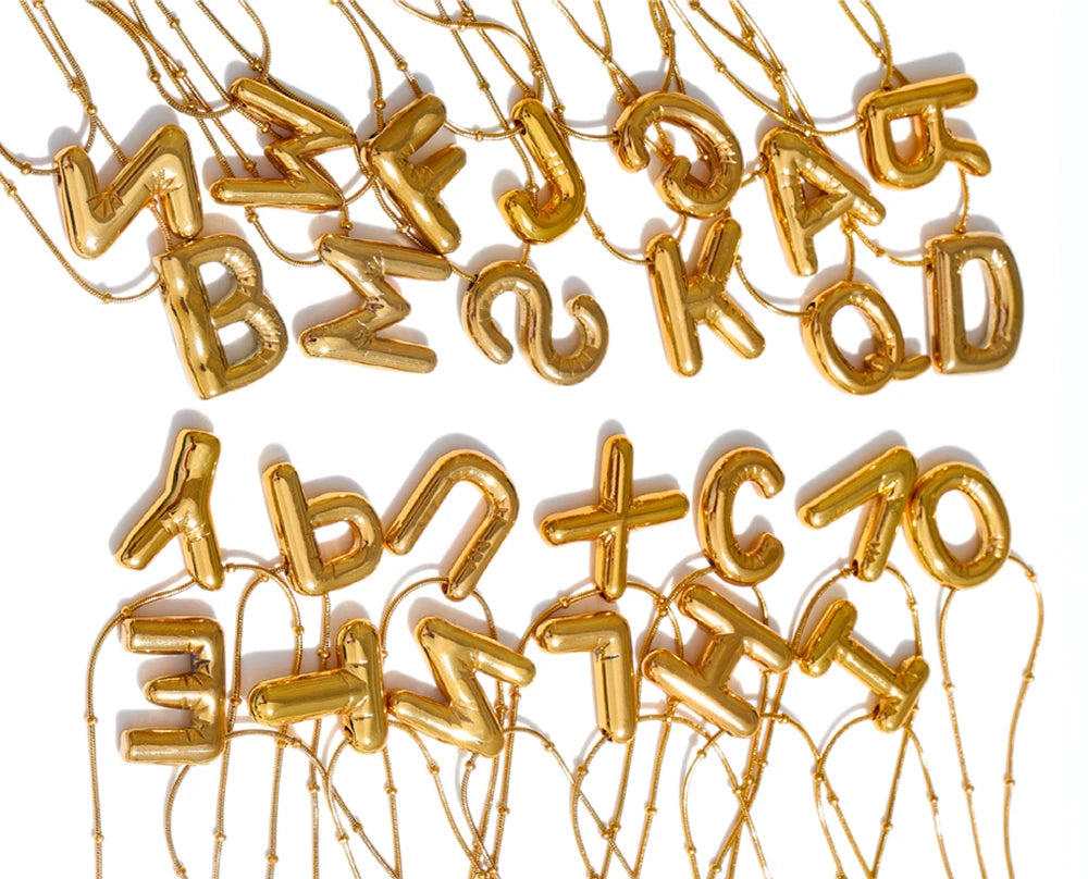 Waterproof Initial Pendant Necklace