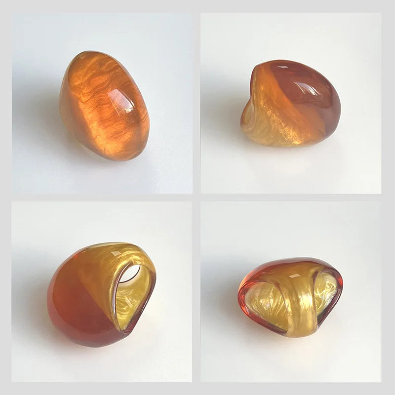 Transparent Chunky Rings