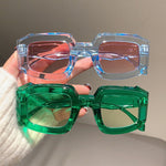 Load image into Gallery viewer, Vintage Thick Square Jelly Sunglasses
