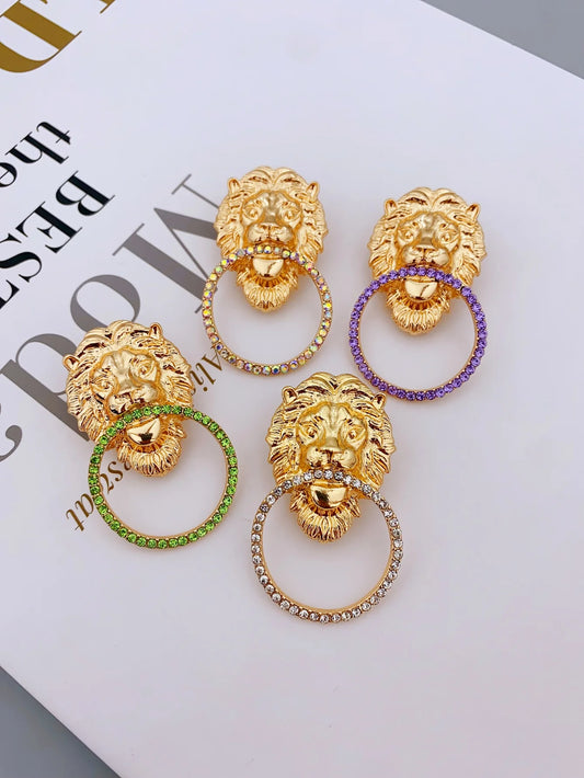 Lion Hoop Earrings