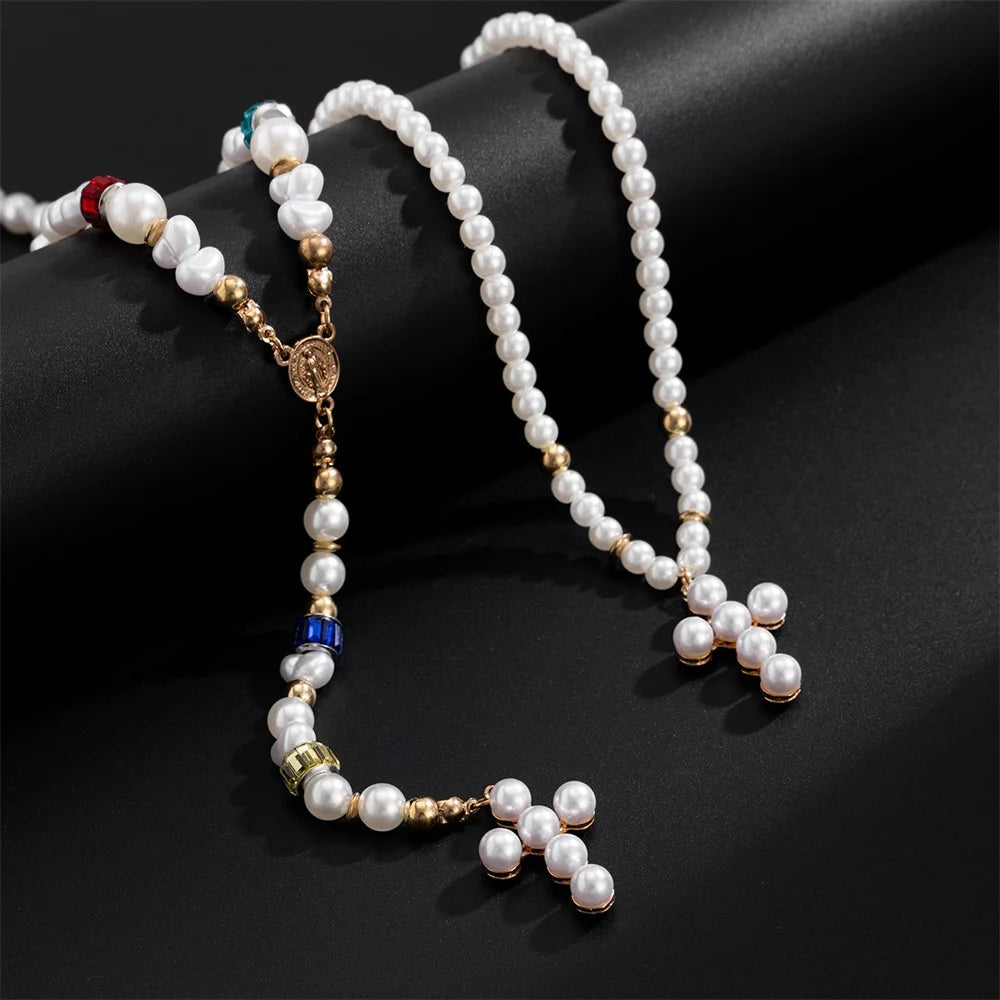 Elegant Pearl Tassel Necklace