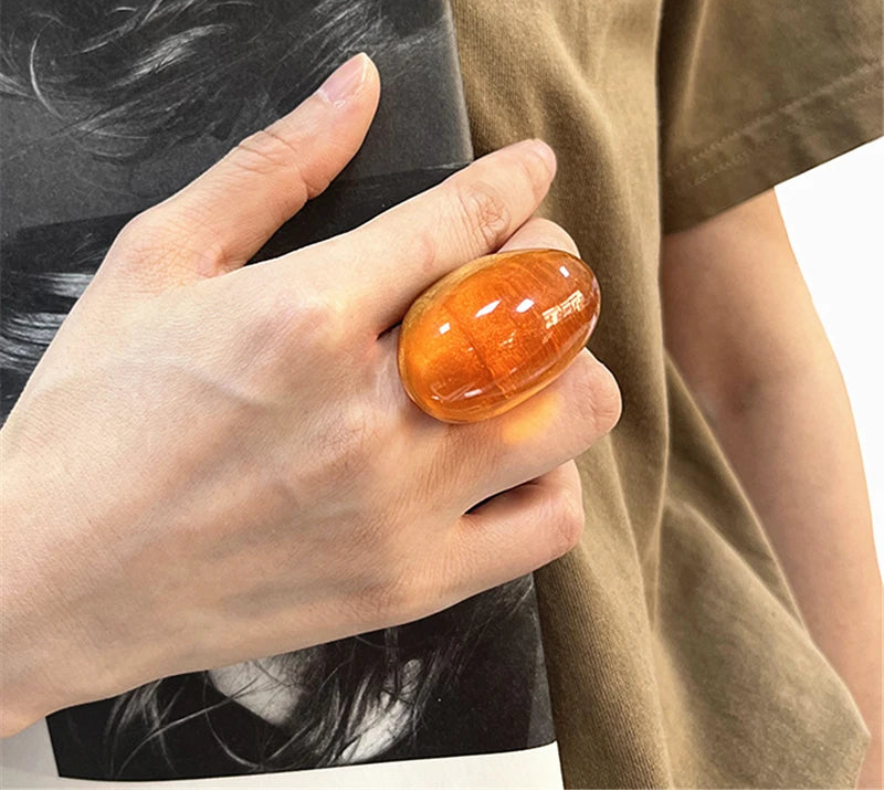Transparent Chunky Rings