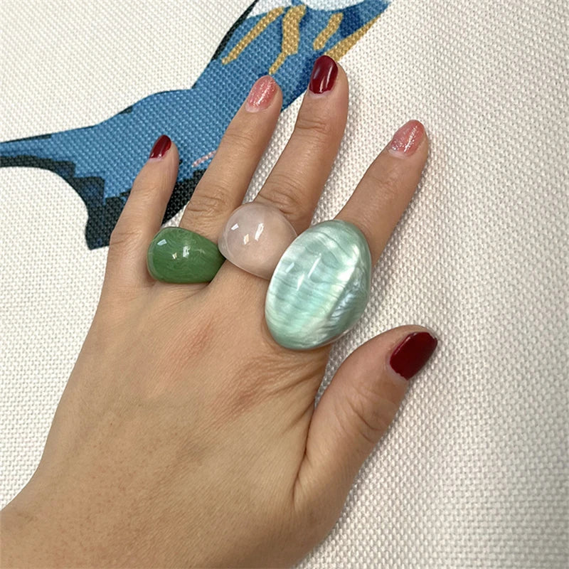 Transparent Chunky Rings