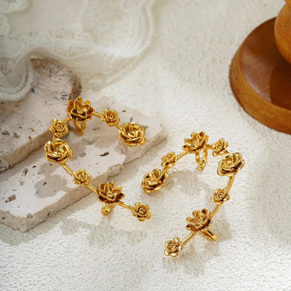 Stainless Steel Rose Ear Clip