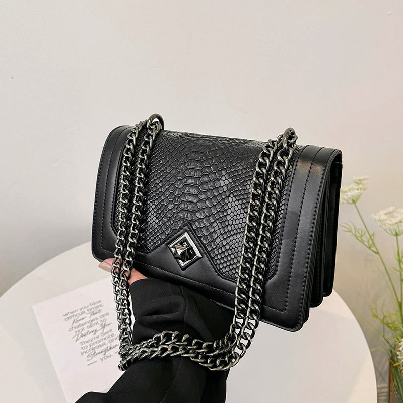 Snake Print Underarm Bag
