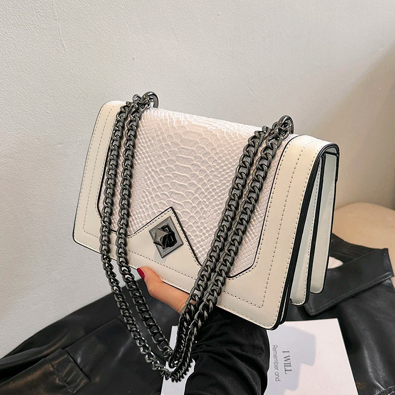 Snake Print Underarm Bag