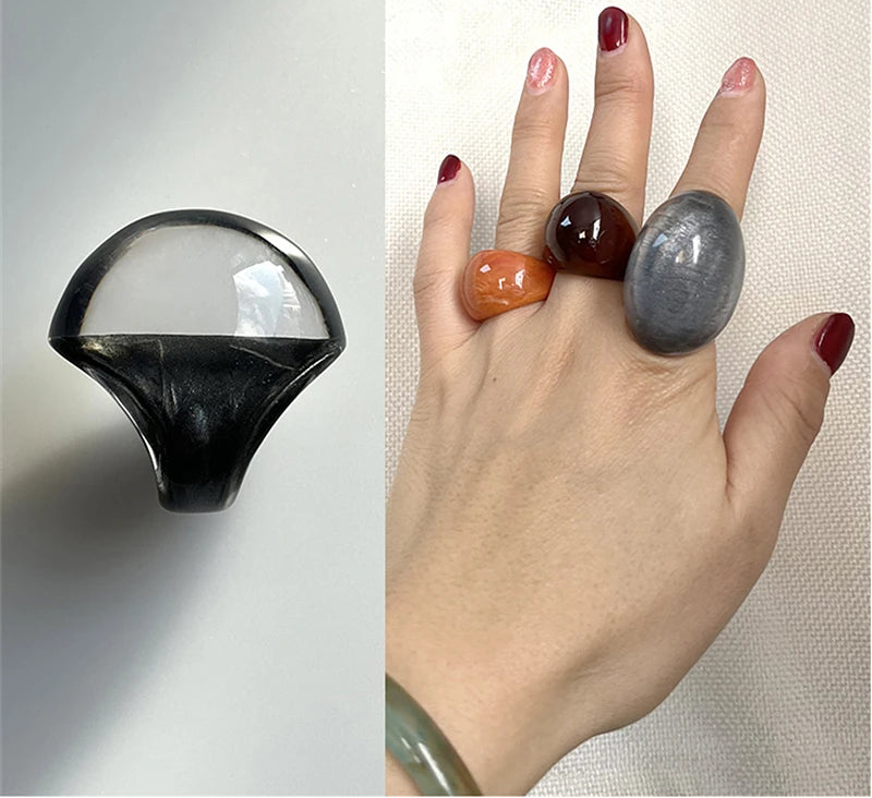 Transparent Chunky Rings