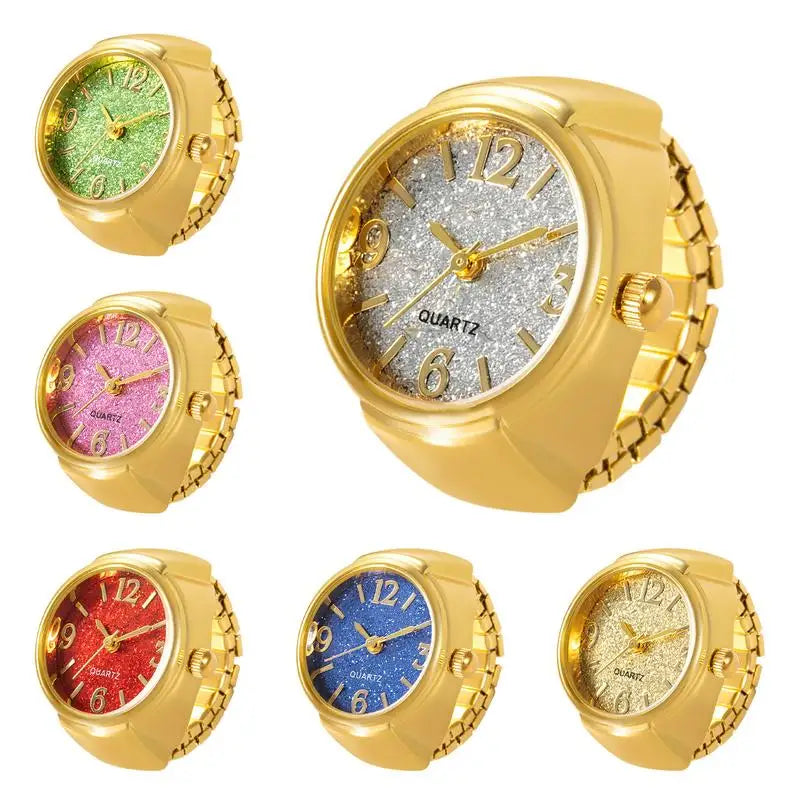 Colored Face Ring Watch