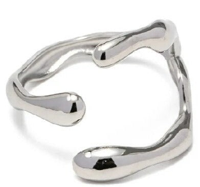 Silver Adjustable Open Rings