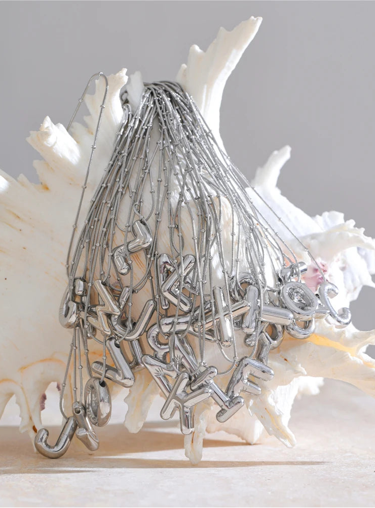 Waterproof Initial Pendant Necklace