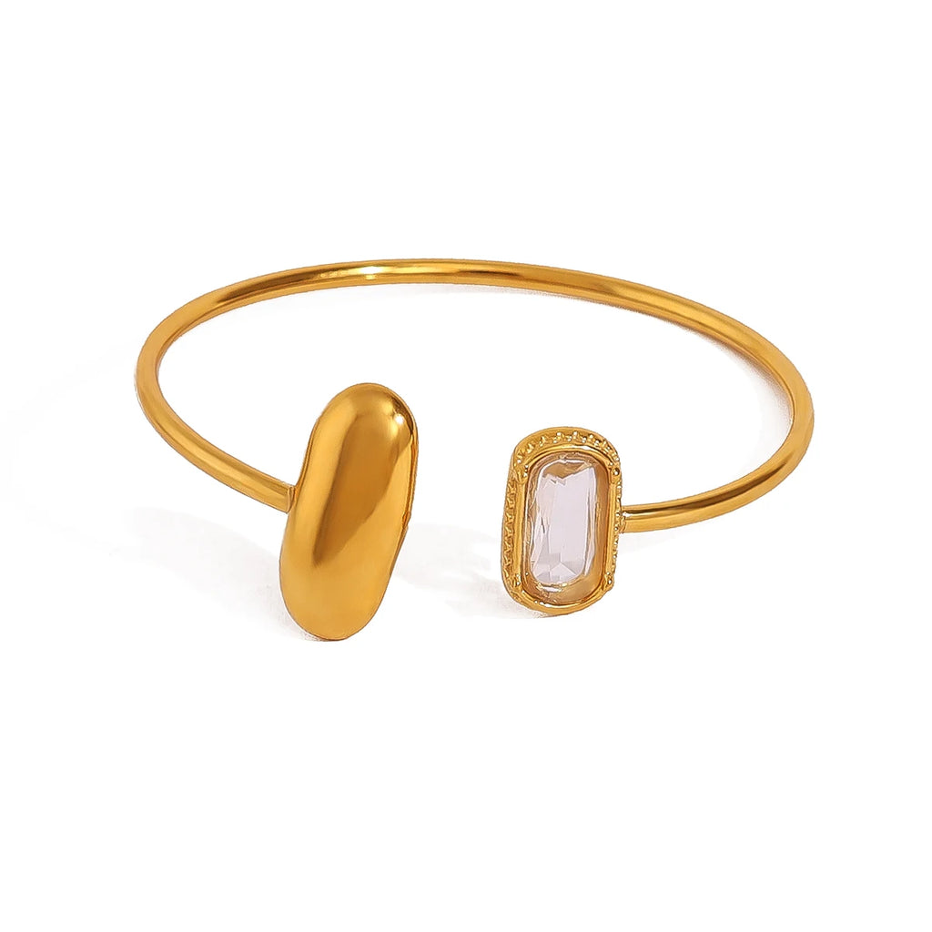 18K Gold Plated Stainless Steel Cuff Bracelet