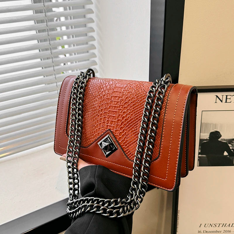 Snake Print Underarm Bag