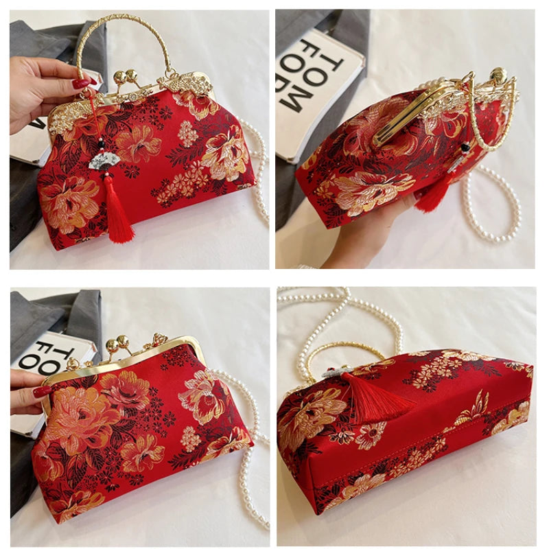 Chinese Embroidered Snap Bag