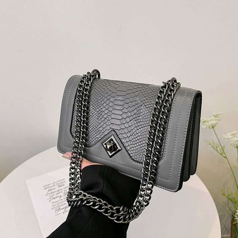 Snake Print Underarm Bag