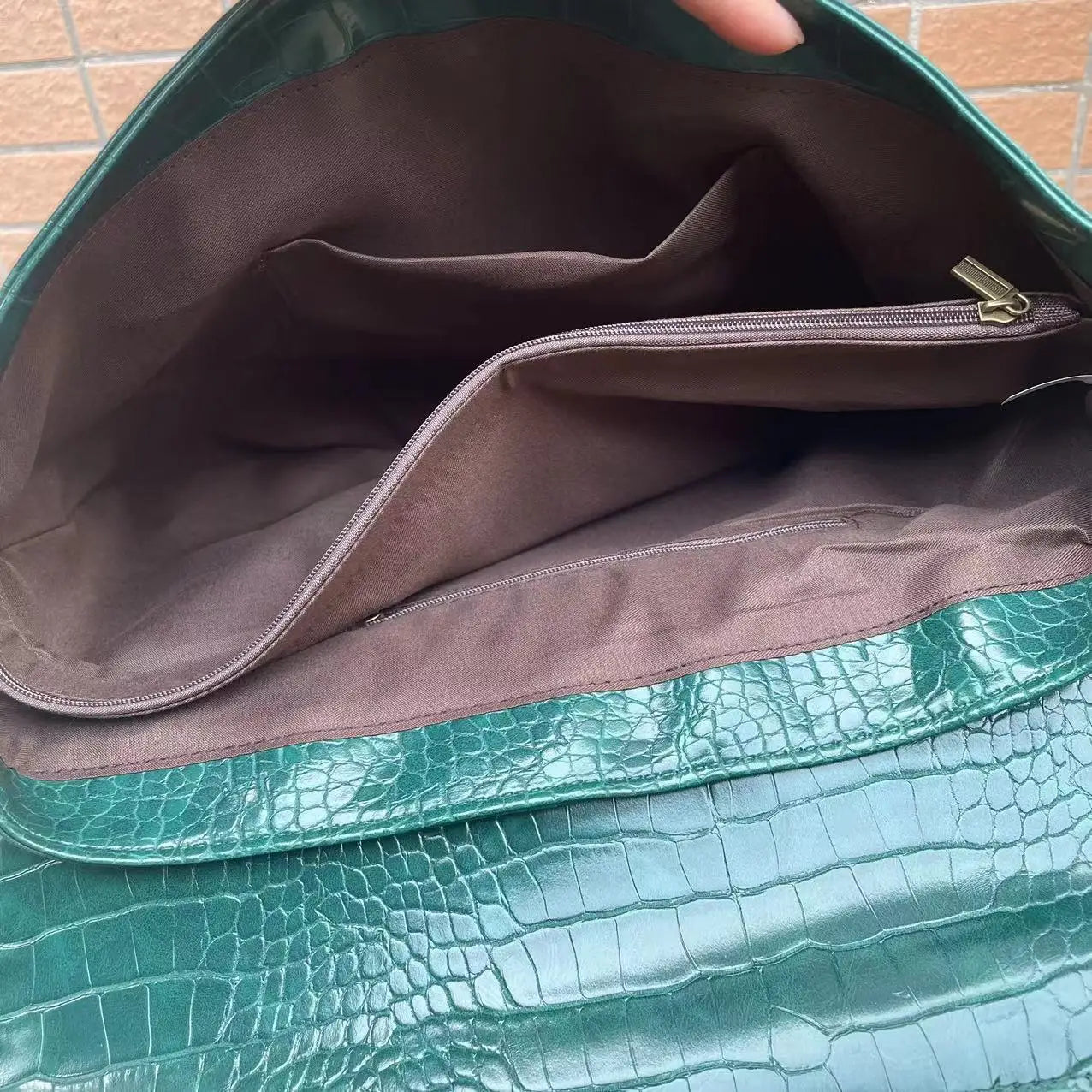 Crocodile Flip Top Handbag