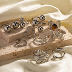 Load image into Gallery viewer, Silver Adjustable Open Rings
