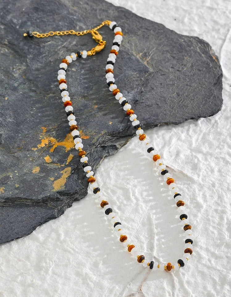 Agate Stone Collar Necklace