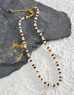 Carregar imagem no visualizador da galeria, Agate Stone Collar Necklace
