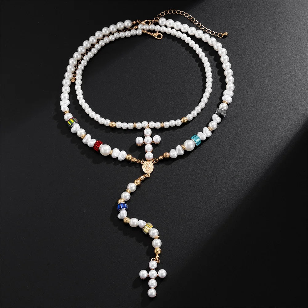Elegant Pearl Tassel Necklace