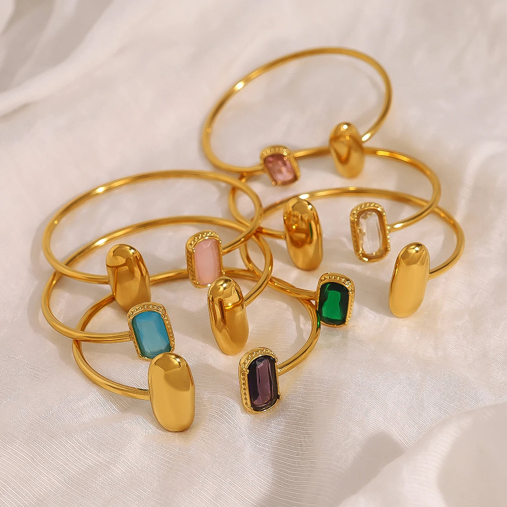 18K Gold Plated Stainless Steel Cuff Bracelet