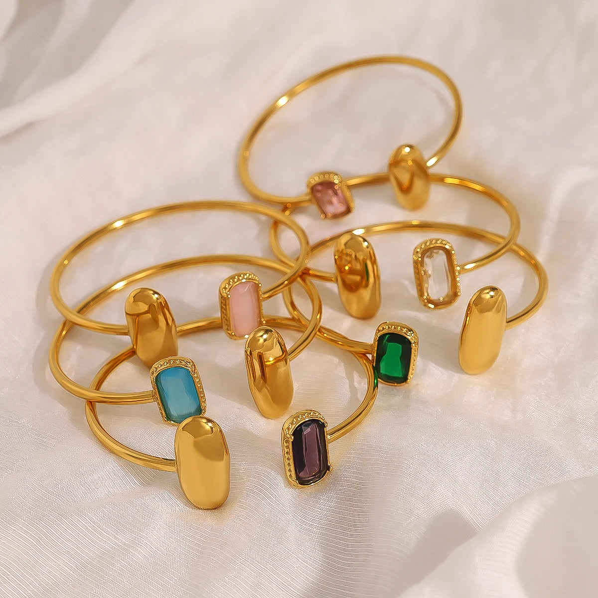 18K Gold Plated Stainless Steel Cuff Bracelet