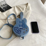 Load image into Gallery viewer, Denim Guitar Clutch
