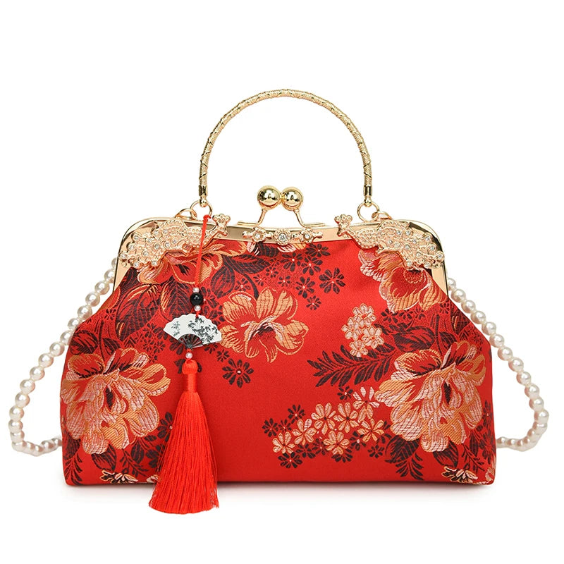 Chinese Embroidered Snap Bag