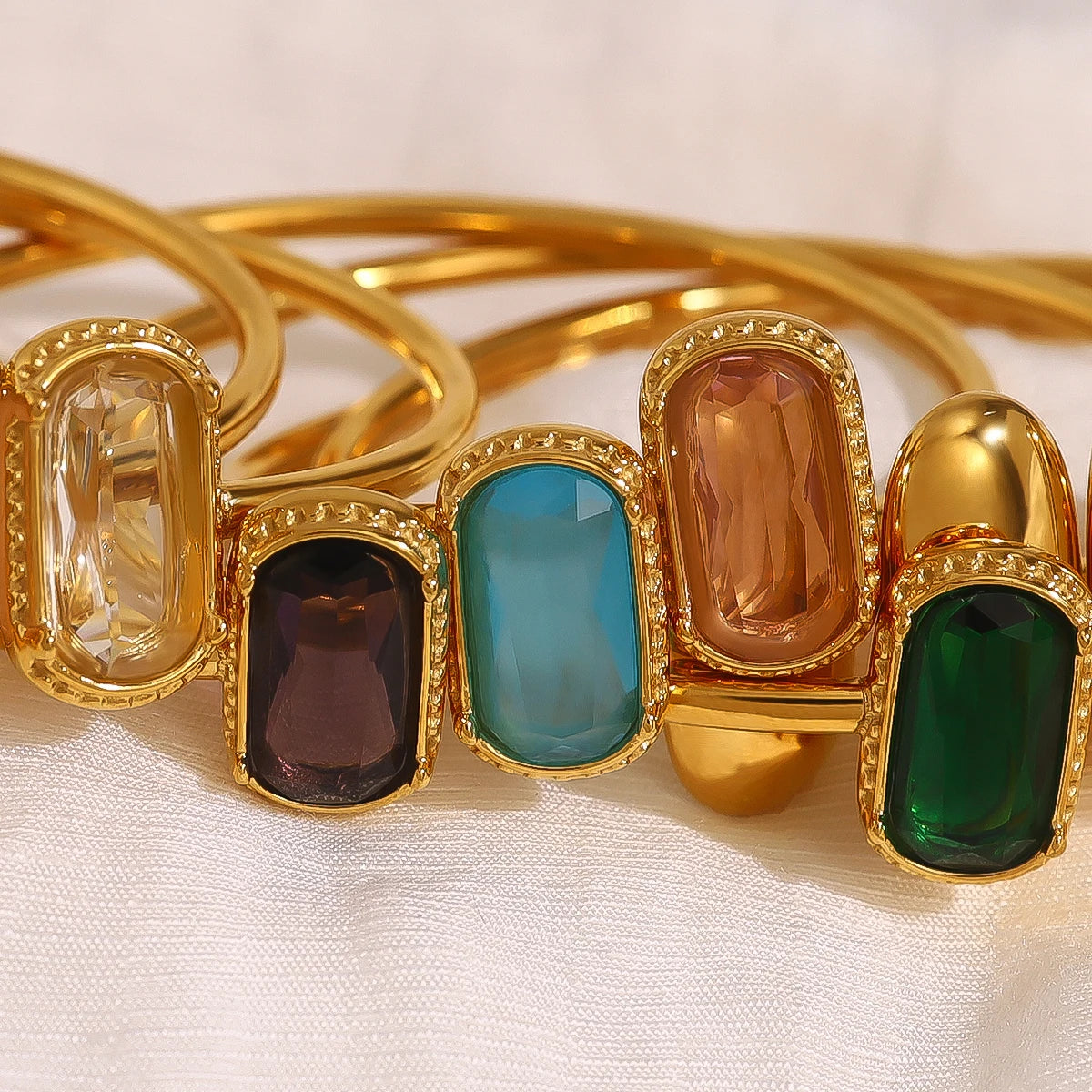 18K Gold Plated Stainless Steel Cuff Bracelet