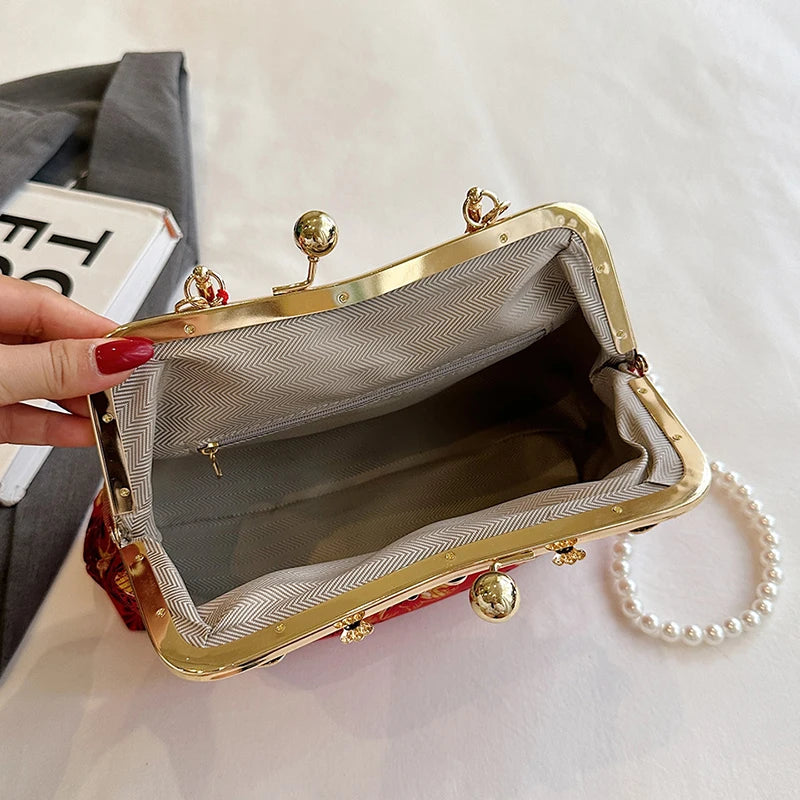 Chinese Embroidered Snap Bag