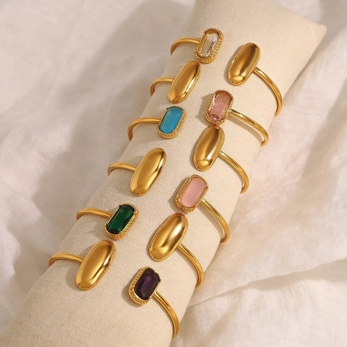 18K Gold Plated Stainless Steel Cuff Bracelet