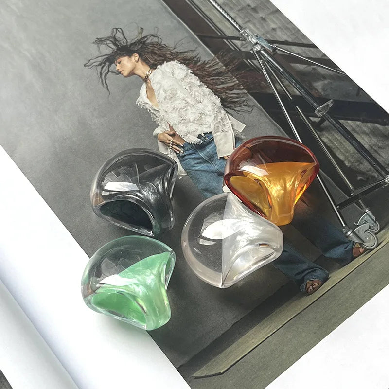 Transparent Chunky Rings