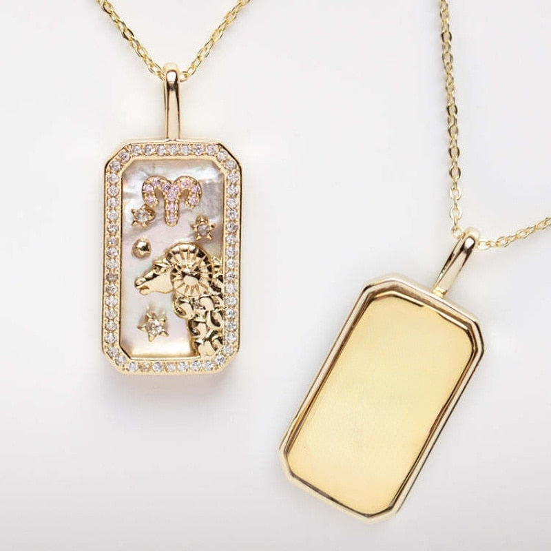 Crystal Zodiac Amulet Necklace