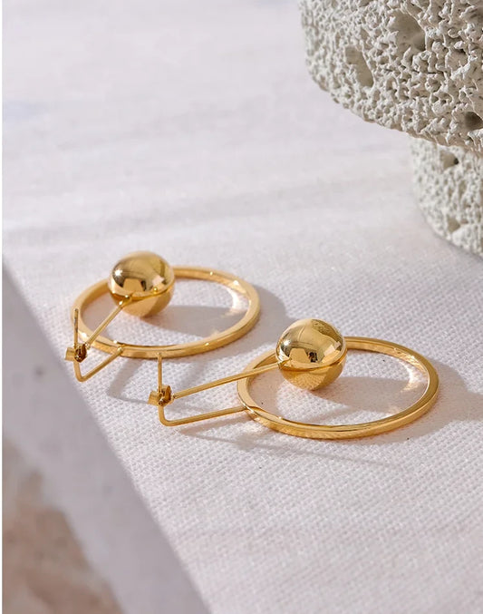 Hollow Ball Drop Earrings