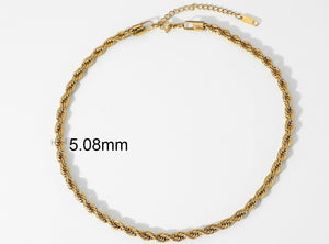 18K Gold IP Plated Layered Necklace