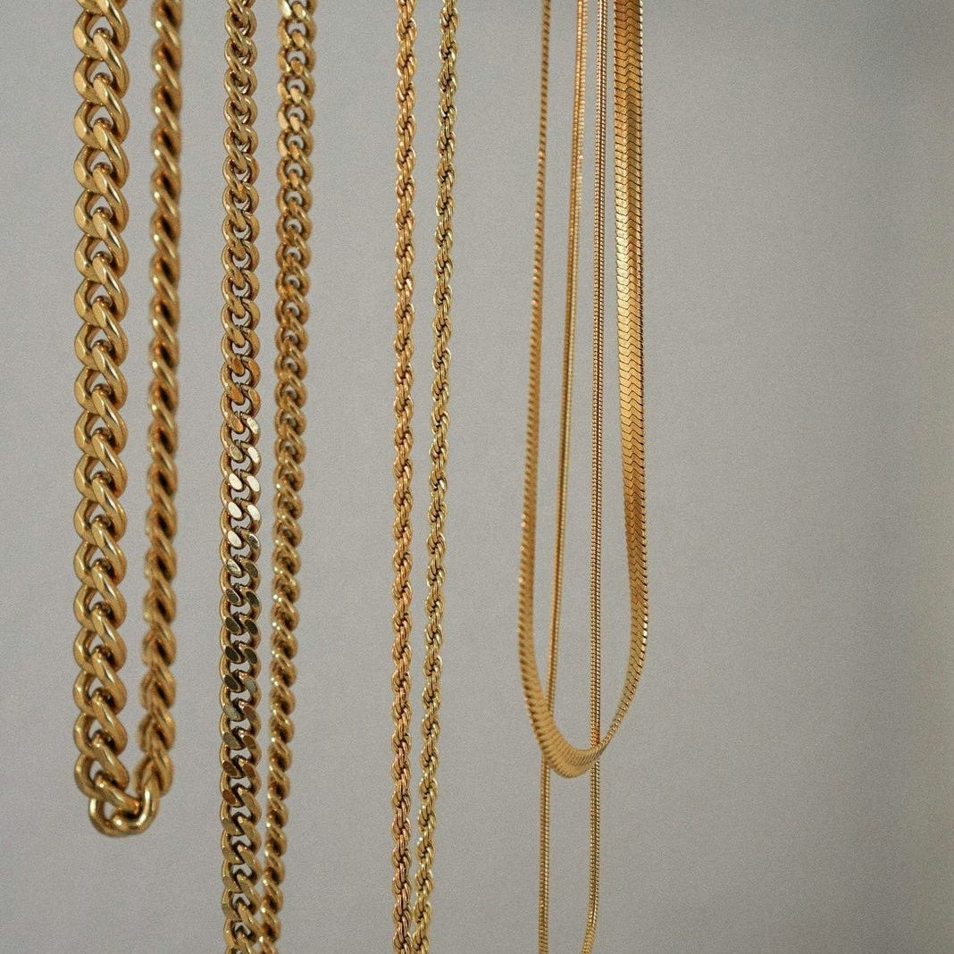 18K Gold IP Plated Layered Necklace