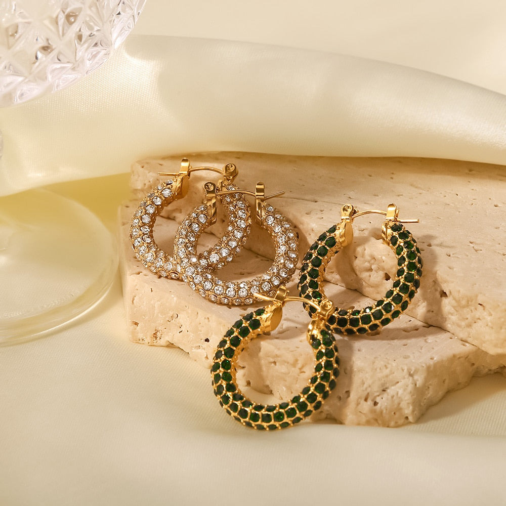 Mini Bling Hoop Earrings